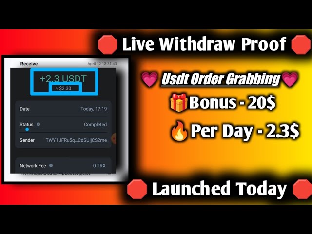 New Usdt Earning App Best Usdt order grabbing app today Earn Free Usdt Today || #ads
