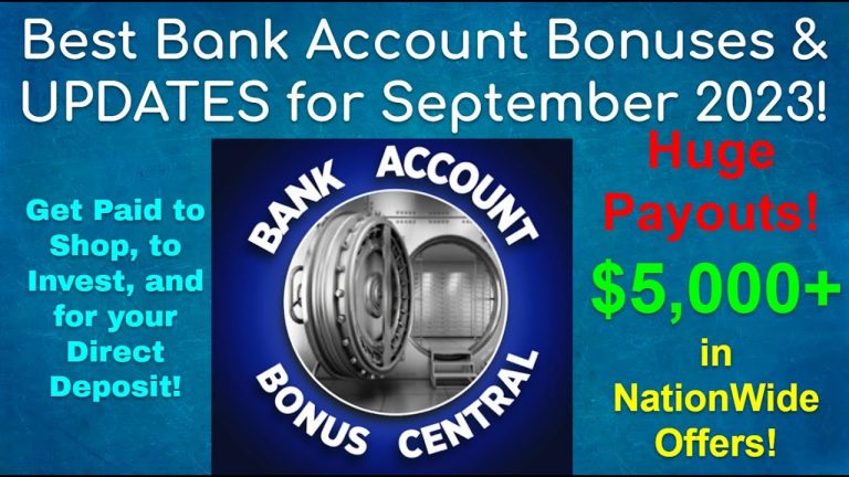 Over $5,000 in Best Bank Account bonuses in September 2023! Get Paid to Shop Invest, direct deposit!