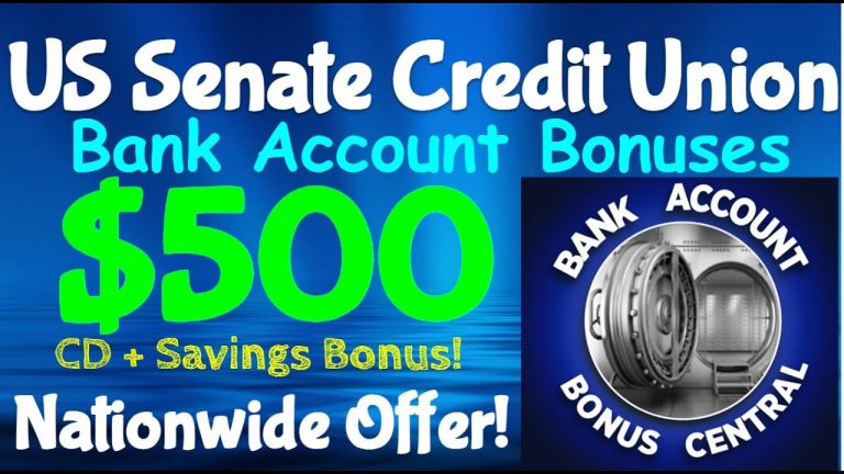 US Senate Credit Union $500 Checking Account Bonus! Nationwide Offer! Best Side Hustle of 2023!