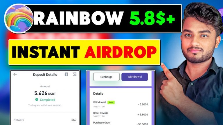 10$+ Rainbow Fund Airdrop { 5.8$ Instant Withdrawal } | New Crypto Airdrop 2023