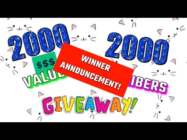 2000 SUBSCRIBERS | WINNER ANNOUNCEMENT!