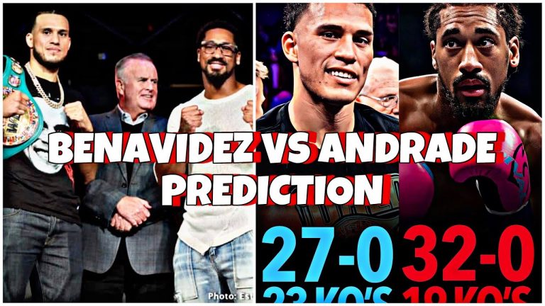 BENAVIDEZ VS ANDRADE PREDICTION BENAVIDEZ ON POINTS OR LATE STOPPAGE