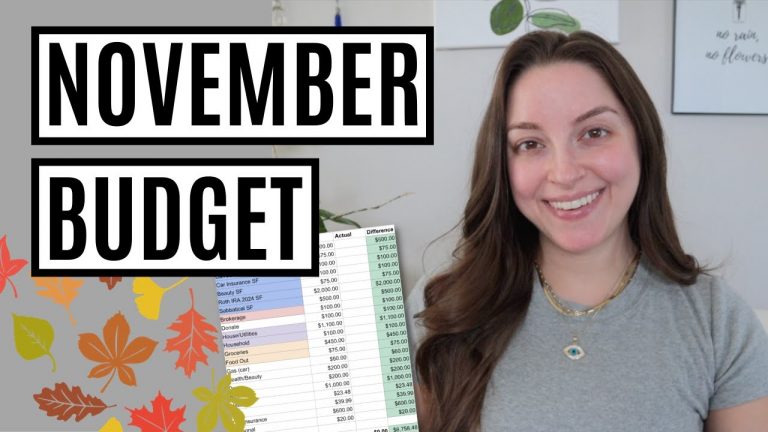 November 2023 Budget + Money Goals