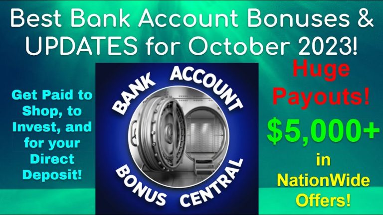 Over $5,000 in Best Bank Account bonuses in October 2023! Get Paid to Shop Invest, direct deposit!