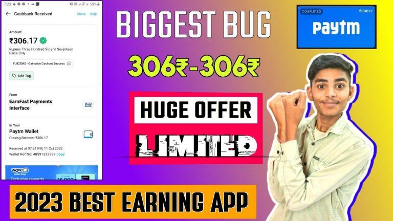 PAYTM EARNING APP 2023 TODAY | NEW EARNING APP TODAY | PAYTM CASH EARNING APPS | EARNING APP TODAY