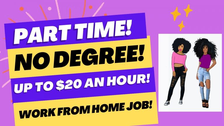 Part Time Work From Home Job Up To $20 An Hour! No Degree Remote Jobs 2023 Online Jobs Hiring Now