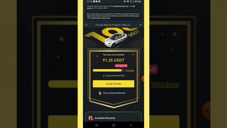 Refer friends to binance for a Chance to earn up to 600USDT & a Tesla Model 3||free rewards||wins||