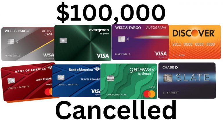 $100,000 in Available Credit Card Credit Line Cancelled and 10 Credit Cards Shut Down