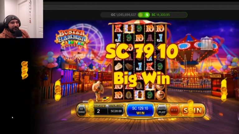 $20 Bonus!! Must Watch!! 4k Win!! Organic Gambler | Buster Hammer Carnival | Chumba Casino