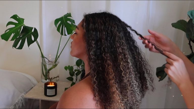 ASMR curly hair play, scratches with natural nails and hair styling w/ Talayjah (whisper)