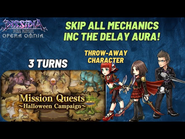 DFFOO [GL] Halloween Mission Quest 1: Mechanics? What Mechanics? Killing boss before it hits 30% FR