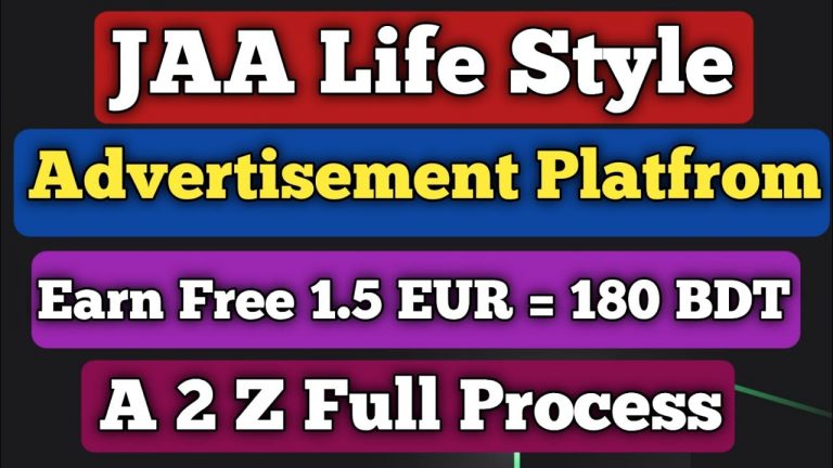 JAA Life Style || Earn 1.5 Euro Daily Income BDT 180 Taka Join Fast || #Rsofficialchannel