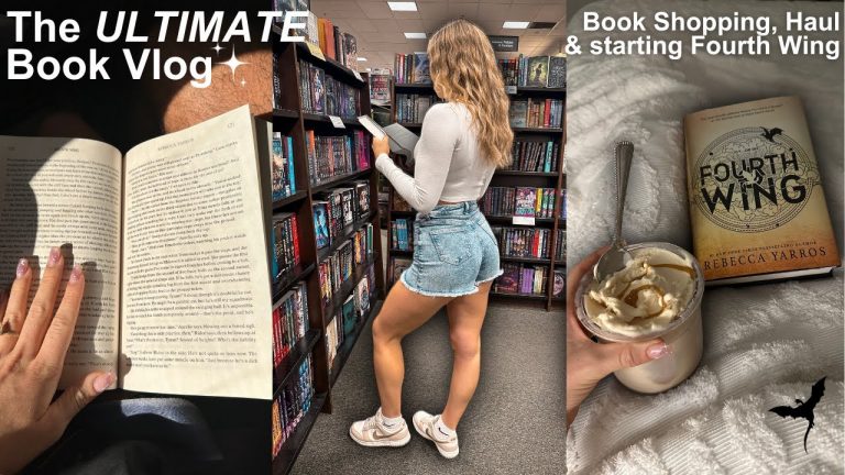 ULTIMATE Book Vlog | Book Store Shopping & Haul, Reading Fourth Wing, & More!