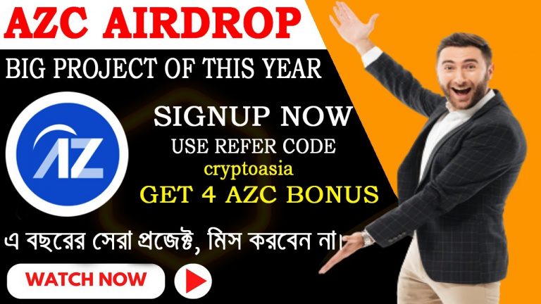 AZCoiner Airdrop || Big Project of This Year || Join Today | Refer Code: cryptoasia