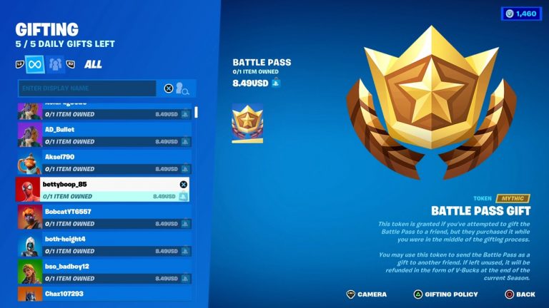 HOW TO GIFT CHAPTER 5 BATTLE PASS IN FORTNITE!