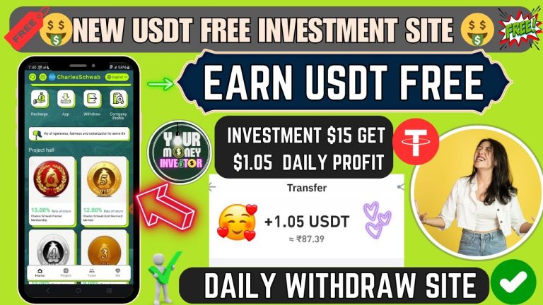 New Usdt Mining Site | usdt earning site | trx usdt mining app | Cloud Mining | usdt investment site