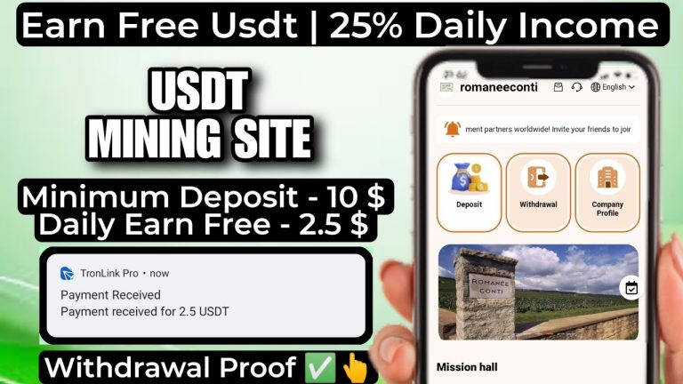 New Usdt Mining Site | usdt earning site | trx usdt mining app | Cloud Mining | usdt investment site