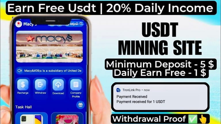 New usdt mining site | Usdt earning site | Trx Usdt Mining App | Cloud Mining | Usdt Investment Site