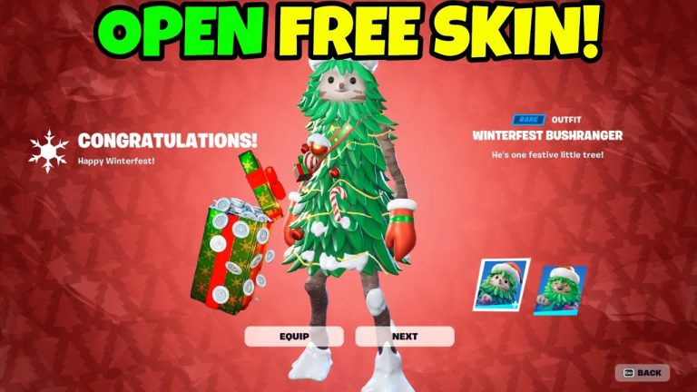 OPEN FREE SKIN PRESENT RIGHT NOW in Fortnite WINTERFEST!