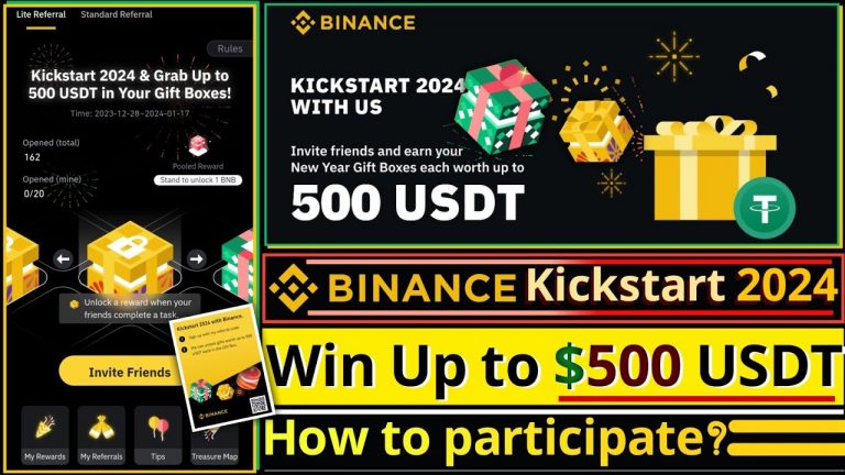 Refer and Win Up to 500 USDT || Binance Kickstart 2024 || How to Participate