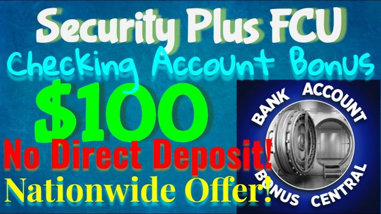 Security Plus FCU $100 Checking Account offer! Chex Friendly! Nationwide Amex Credit Card Funding!