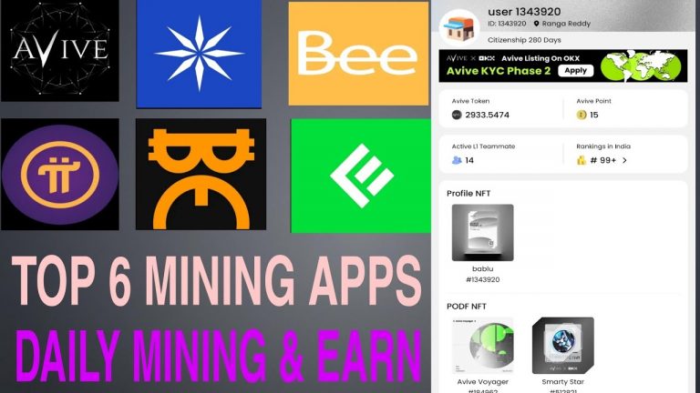 Top 6 Mining Apps Daily Mining And Earn In Telugu