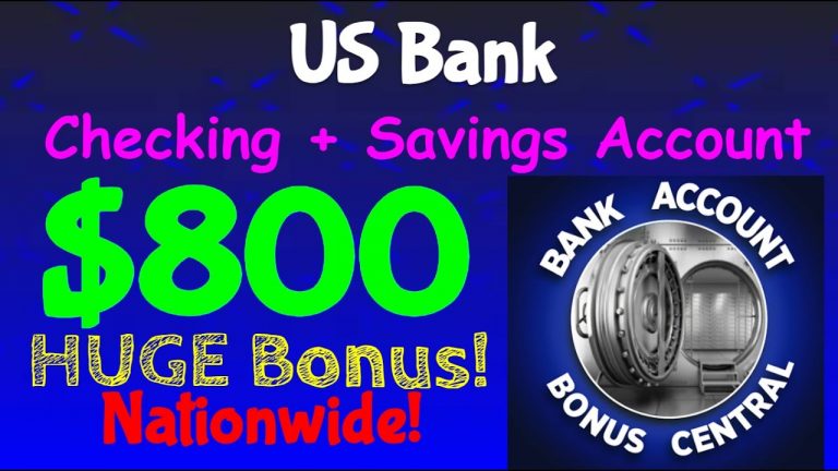 US Bank Smartly $800 Checking and Savings Account Bonus Nationwide offer!