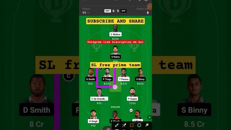 mnt vs uhy l uhy vs mnt dream11 team l dream11 free prime team l 5 lakhs free giveaway l dream11