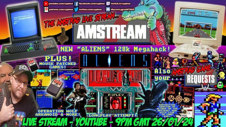 [AMSTRAD CPC]AMSTREAM New “ALIENS” Megahack! & Mouse Patched Games! + Your CPC Game Requests!