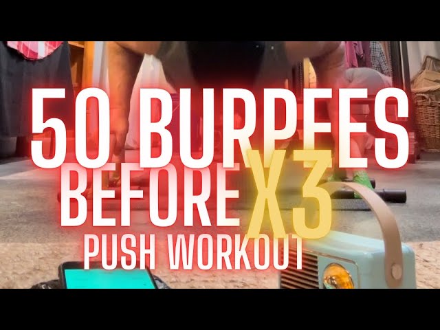 Burpees before X3 Push workout January 19, 2024