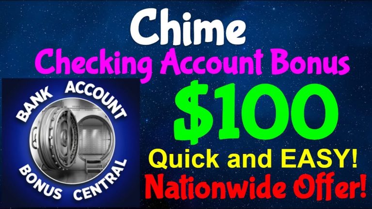 Chime $100 Checking Account Bonus! Nationwide Offer! 2 Minutes to $100!