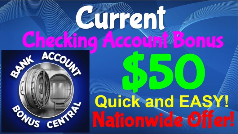 Current Bank $50 Direct Deposit Bonus! Quick and Easy! Nationwide Offer! NO CHEX!