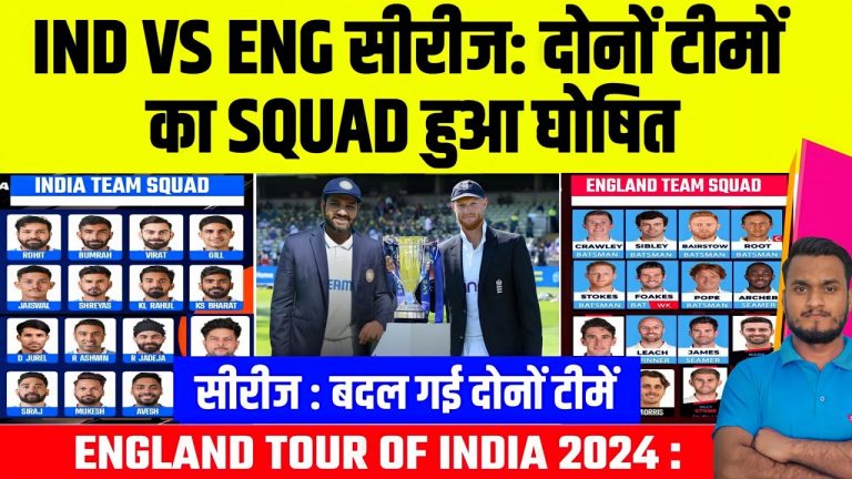 India Vs England Test Series 2024 : Both Team Squad Announced | England Tour Of India 2024 Squads