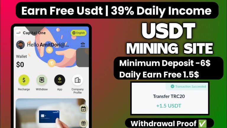 New Usdt Mining Site | usdt earning site | trx usdt mining App 2024 || best usdt investment site