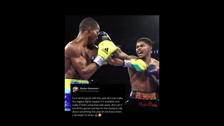 SHAKUR STEVENSON SNAPS ON X SAYS HE WANTS ALL THE BIG FIGHTS 2024 who will step up for the challenge