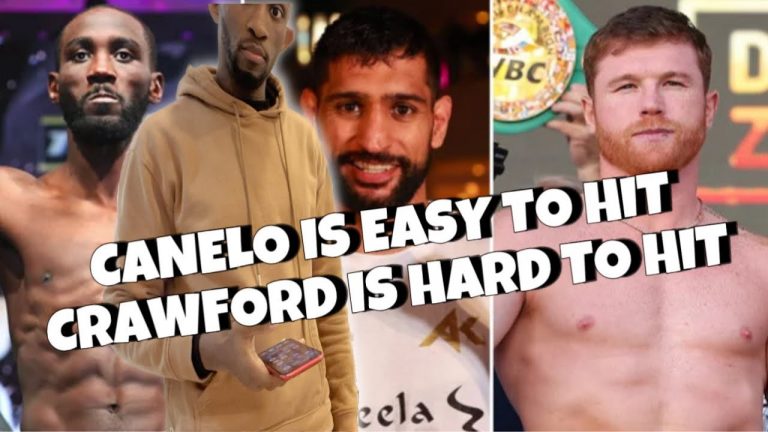 TERENCE CRAWFORD IS HARD TO HIT CANELO ALVAREZ GETS HIT TOO MUCH SAYS AMIR KHAN..