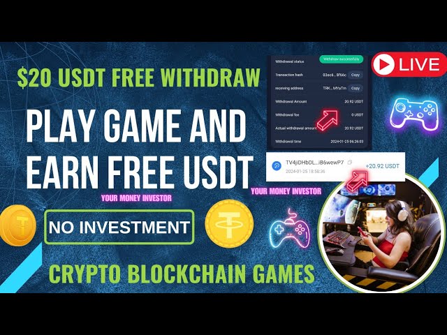 USDT free withdraw play and Earn free crypto daily in 2024 Crypto currency game to make money