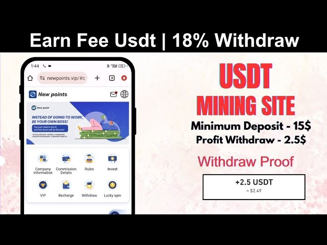 Usdt Mining Site 2024 | usdt earning site | trx usdt mining app | Cloud Mining |usdt investment site