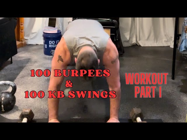 100 burpees + 100 KB swings. February 23, 2024