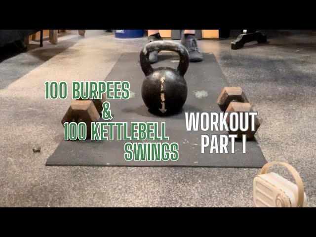 100 burpees & 100 kettlebell swings before X3 Push workout. February 1, 2024