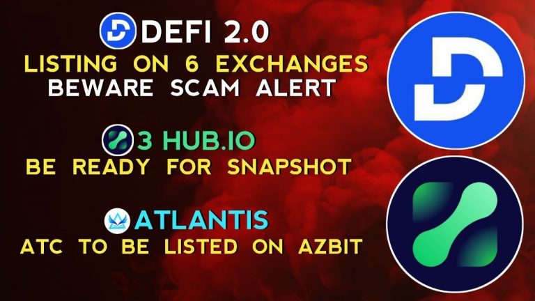 DEFI LISTING ON 6 EXCHANGES | 3HUB.IO SNAPSHOT | ATLANTIS ATC WITHDRAWAL #listing #withdrawal