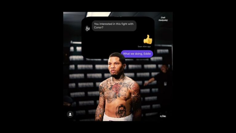 GERVONTA Davis leaks Instagram Message with Eddie Hearn on a Conor benn fight what we doing Eddie