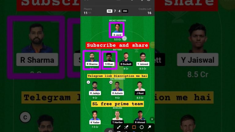 IND vs ENG l eng vs ind dream11 team l dream11 free prime team l 5 lakhs free giveaway l dream11