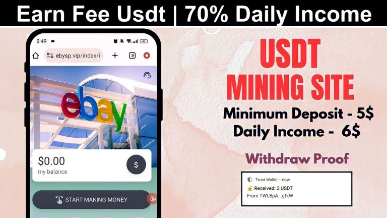 New Usdt Mining Site | usdt earning site | trx usdt mining app | Cloud Mining | usdt investment site