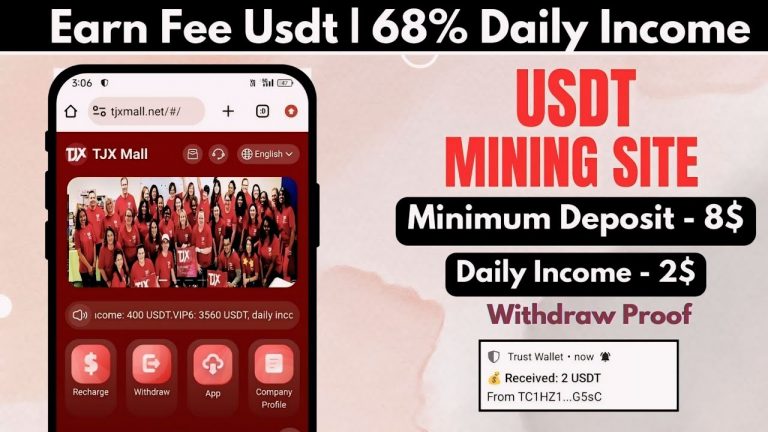 New Usdt Mining Site | usdt earning site | trx usdt mining app | Cloud Mining | usdt investment site