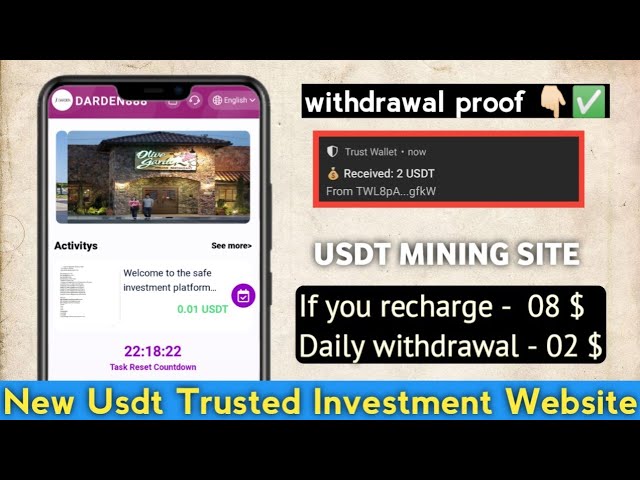 New Usdt Mining Site | usdt earning site | trx usdt mining app | Cloud Mining | usdt investment site