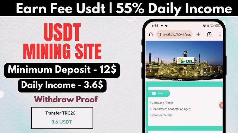 New Usdt Mining Site | usdt earning site | trx usdt mining app | Cloud Mining | usdt investment site