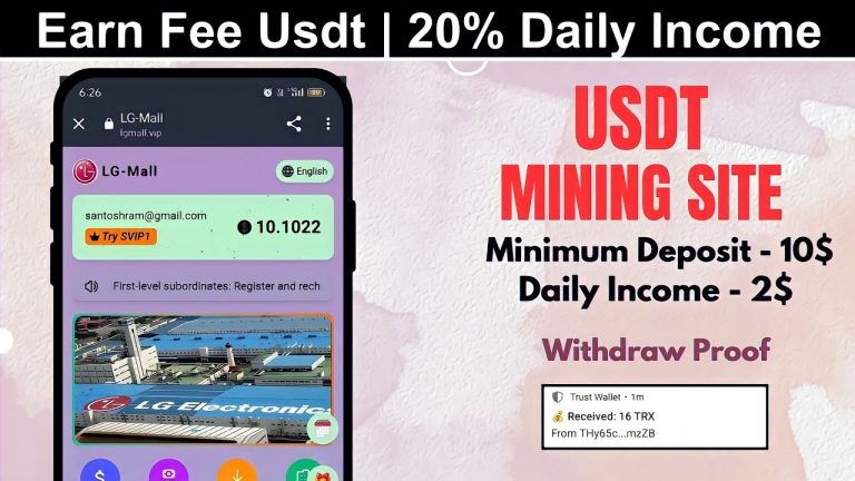 New Usdt Mining Site | usdt earning site | trx usdt mining app | Cloud Mining | usdt investment site