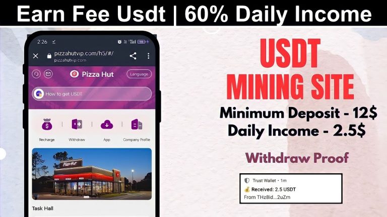 New Usdt Mining Site | usdt earning site | trx usdt mining app | Cloud Mining | usdt investment site