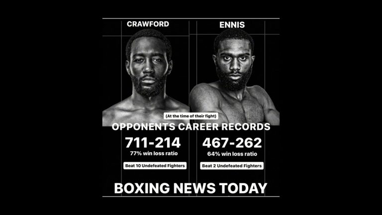 TERENCE CRAWFORD BEEN FIGHTING UNDEFEATED FIGHTERS HIS WHOLE CAREER JARON ENNIS PADDING HIS RECORD